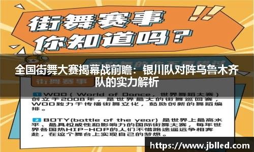 全国街舞大赛揭幕战前瞻：银川队对阵乌鲁木齐队的实力解析
